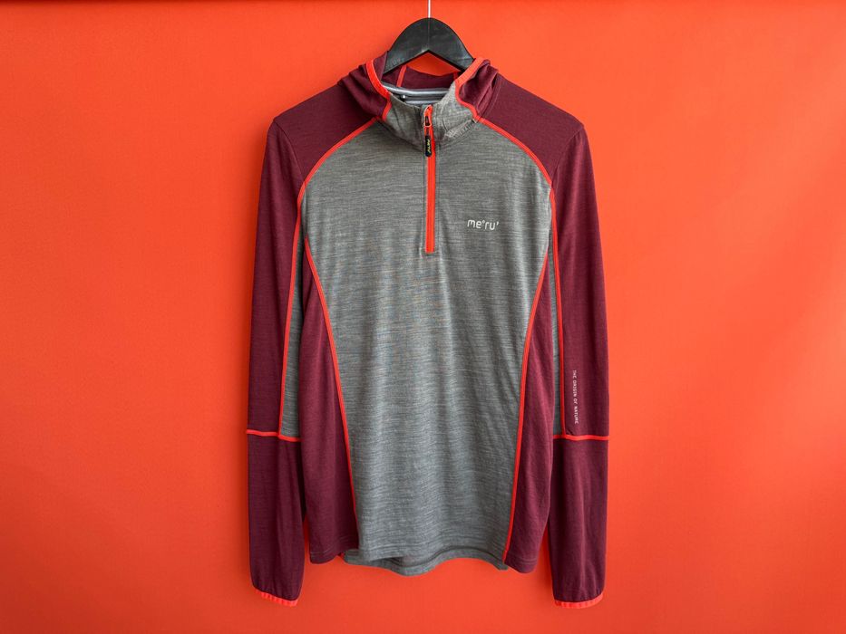 MeRu Merino чоловіча термо кофта з капюшоном худі Меринос розмір S