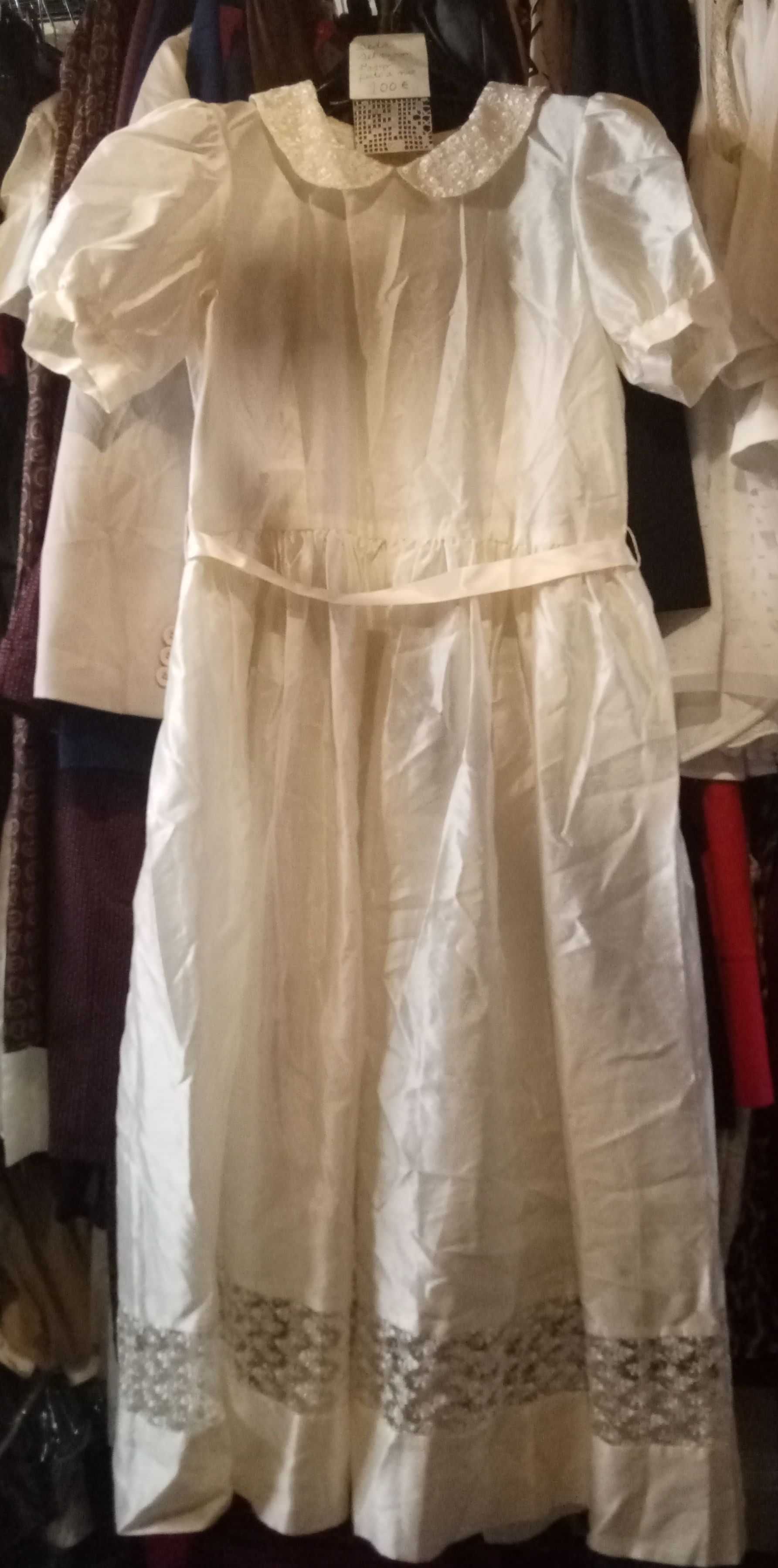 Vestido de Noiva/Cerimônia Pérola Seda Selvagem