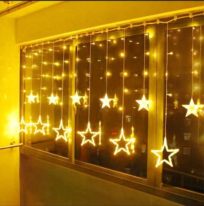 Kurtyna lampki gwiazdy led 200cm