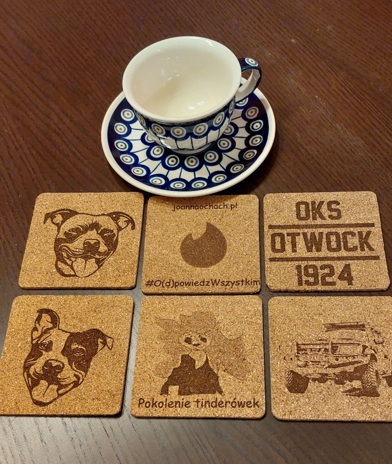 Podkładki pod kubek personalizowane, prezent, upominek