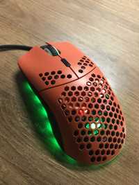 Mysz M1 RGB Lighting, gaming, czerwona, podswietlana - 10 kolorow
