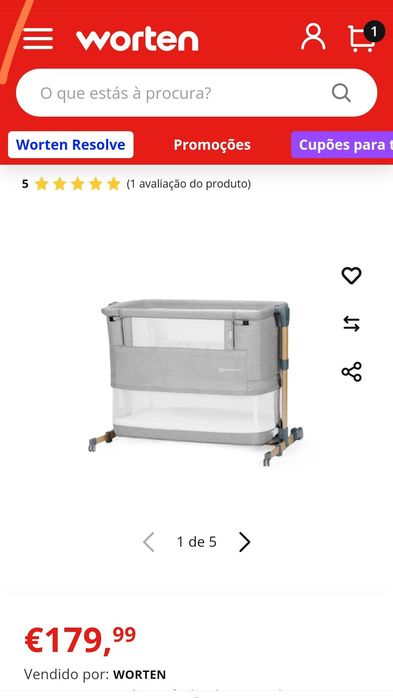 Berço Co-Sleeping KINDERKRAFT