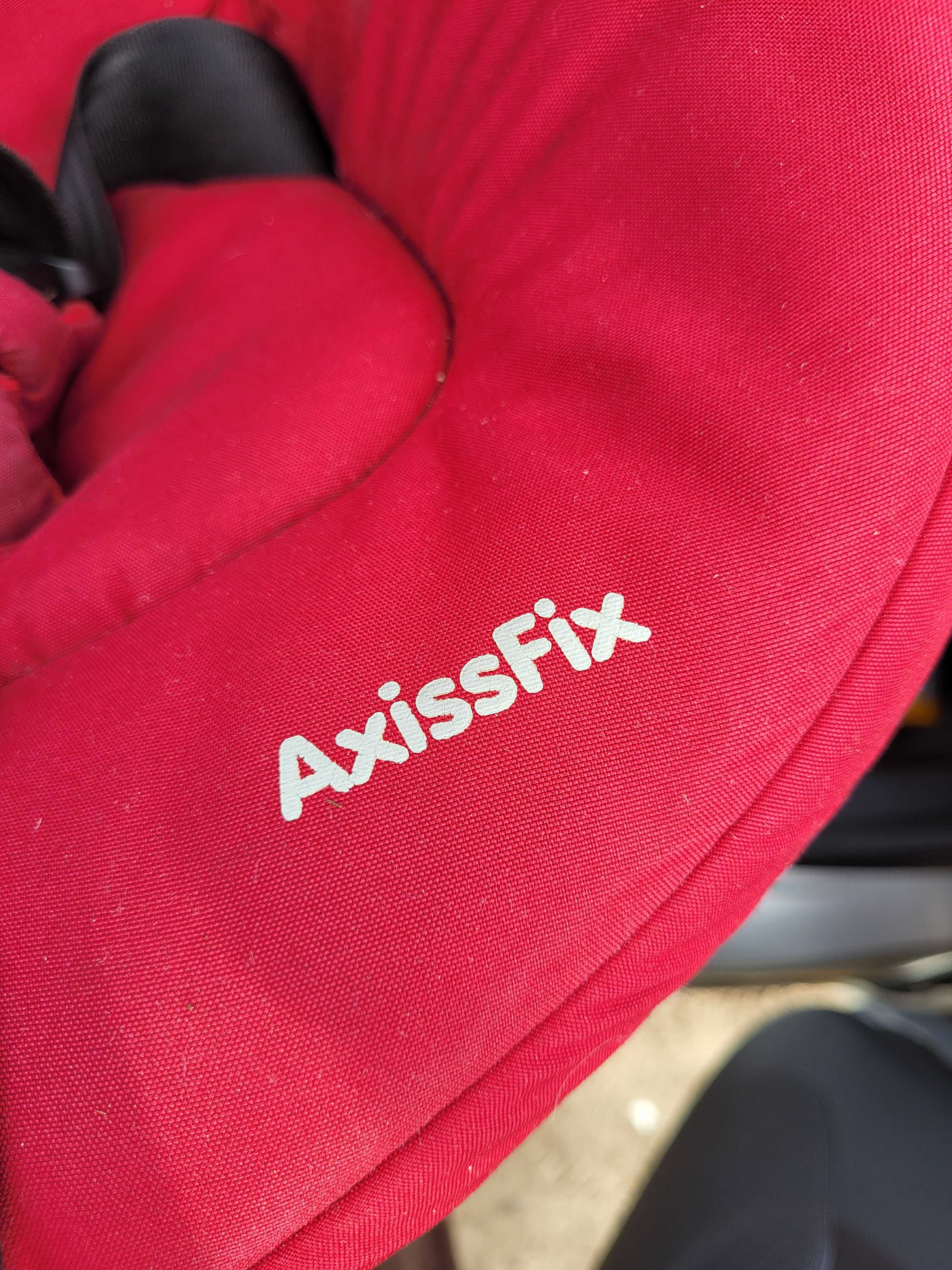 Fotelik Maxi Cosi Axissfix obrotowy Isofix przodem tyłem 19kg czerwony