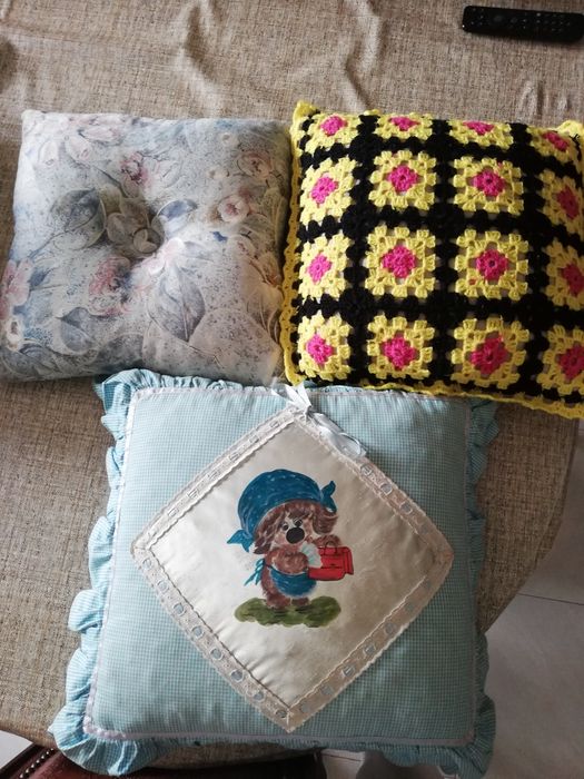 Almofadas decorativas antigas, conjunto de 3