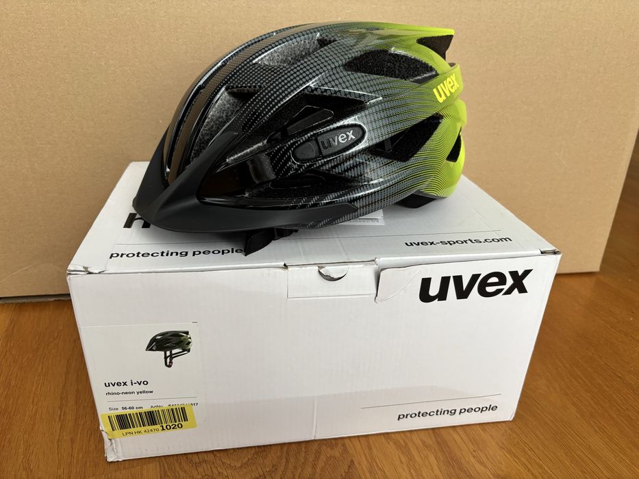Kask rowerowy UVEX I-vo (52-57 cm) rhino - neon yellow