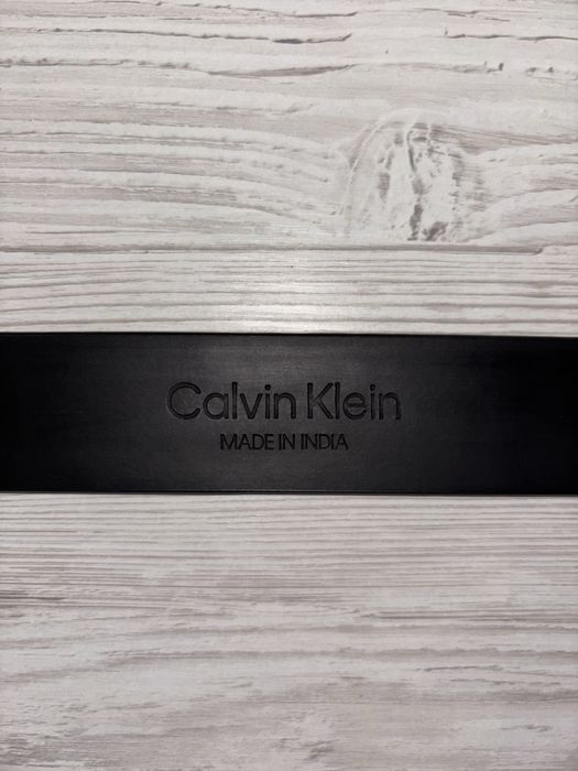 Оригінальний шкіряний ремінь Calvin Klein, чорний, розмір 110