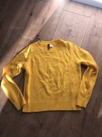Sweter hm 34  xs sweterek żółty