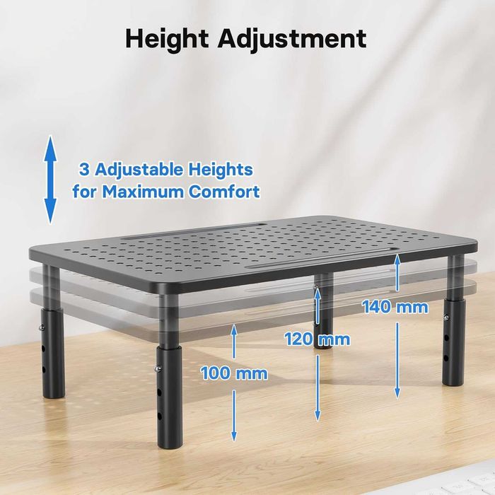 BONTEC Stojak na Monitor, laptopa z Regulacją Wysokości do 20 kg