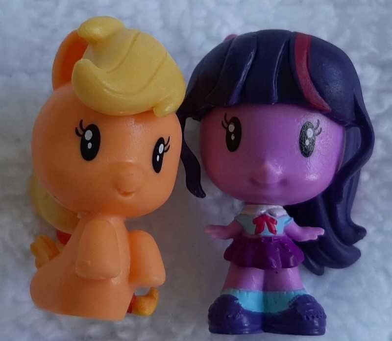 My Little Pony - 2 małe figurki, maleńka Applejack i Twilight dziewcz