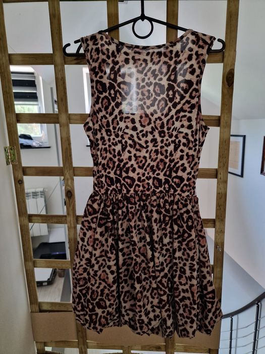 Sukienka bombka panterka