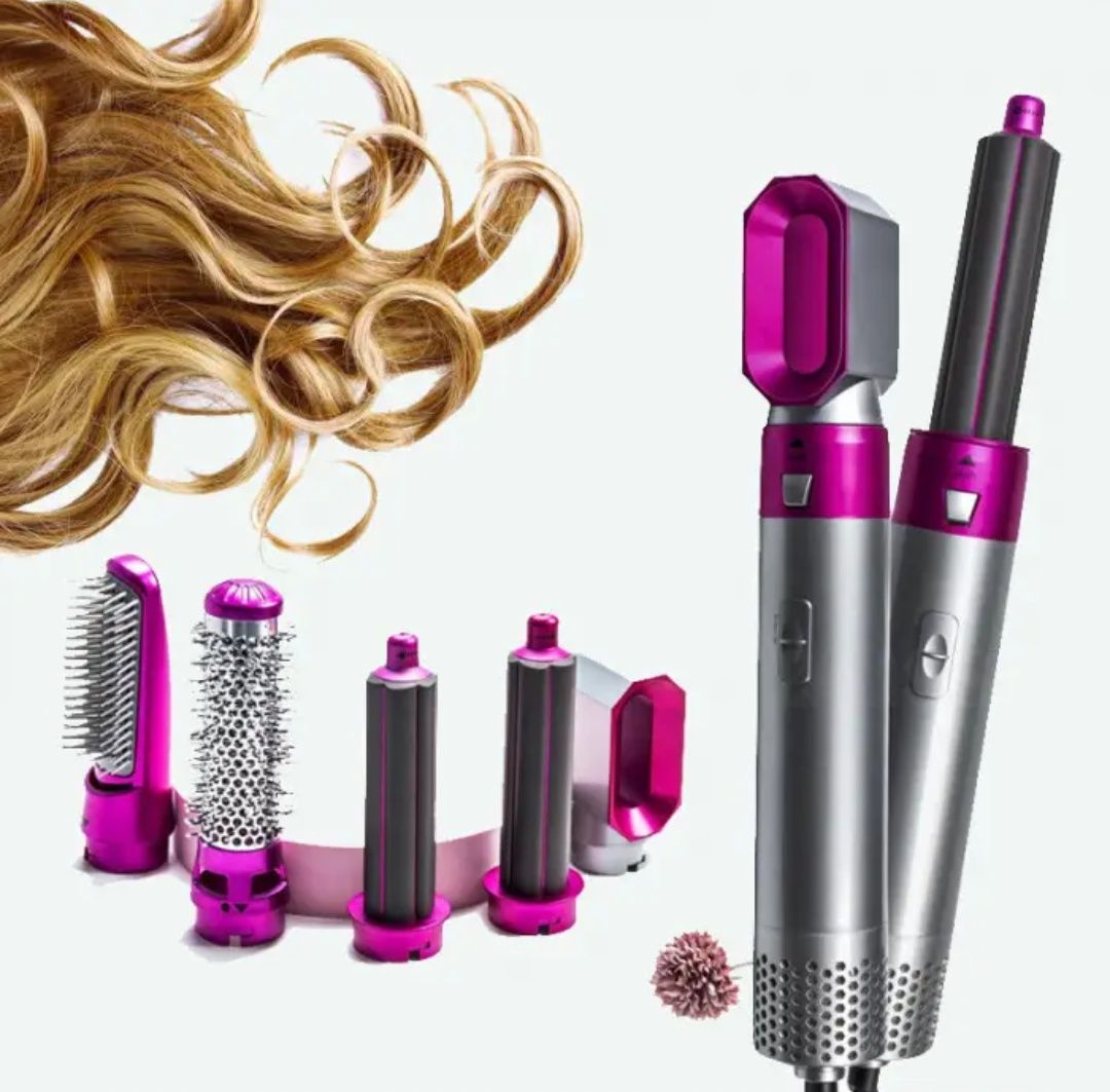 Стайлер Hot Air Styler 5в1 для укладки волос, 1000 Вт, 5 насадок