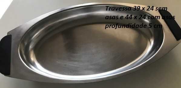 Travessas inox de vários tamanhos