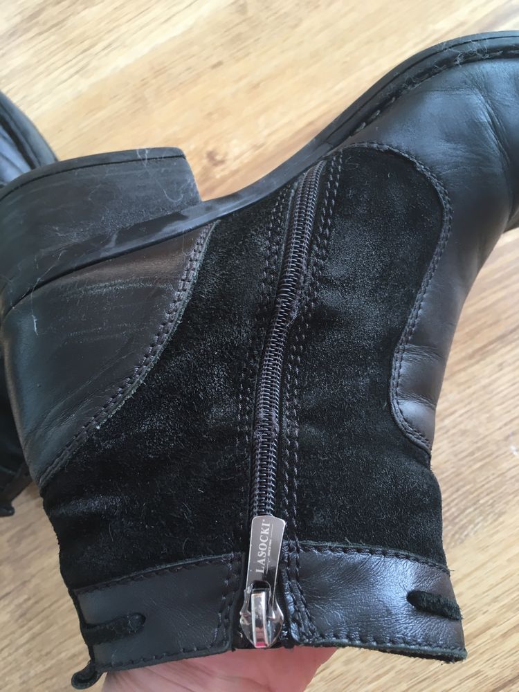 Botki damskie r. 39 Lasocki skórzane
