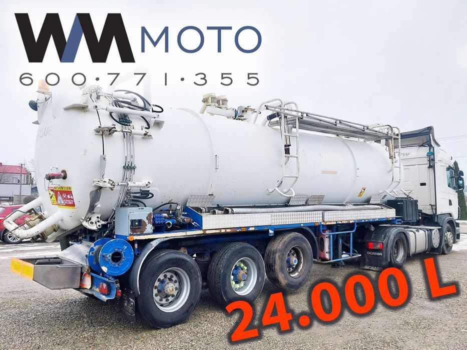 Trax Huwer  naczepa próżniowa Asenizacja Pompa Myjka Ciśnieniowa Import Francja