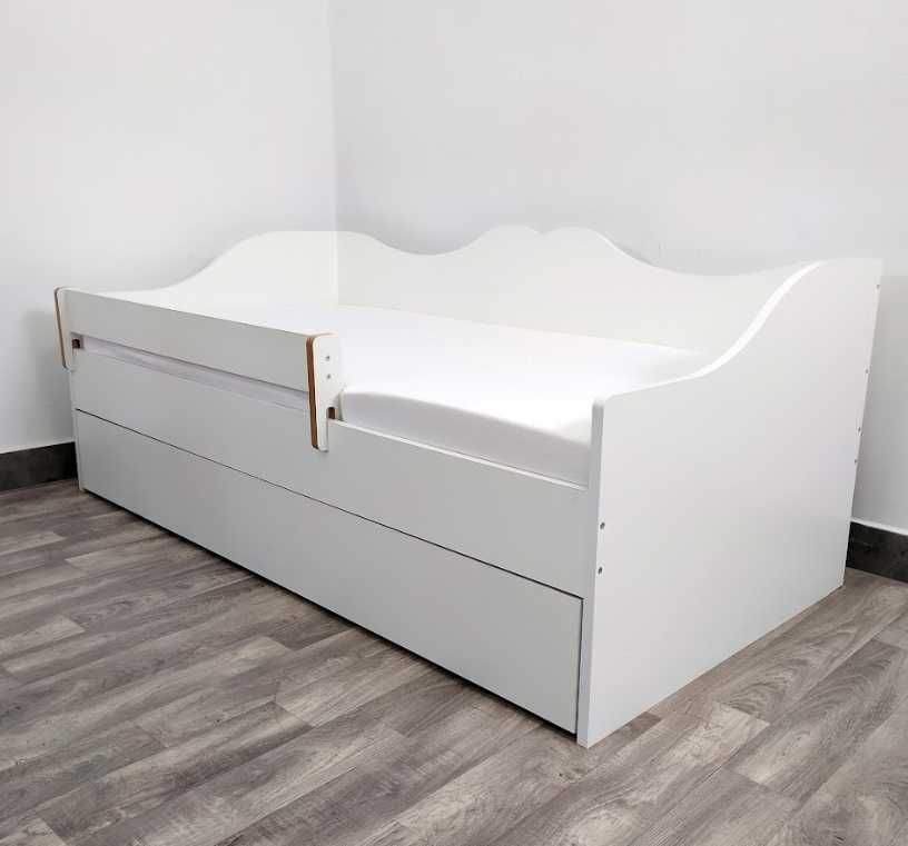 Łóżko dziecięce 160x80 z barierką i szufladą