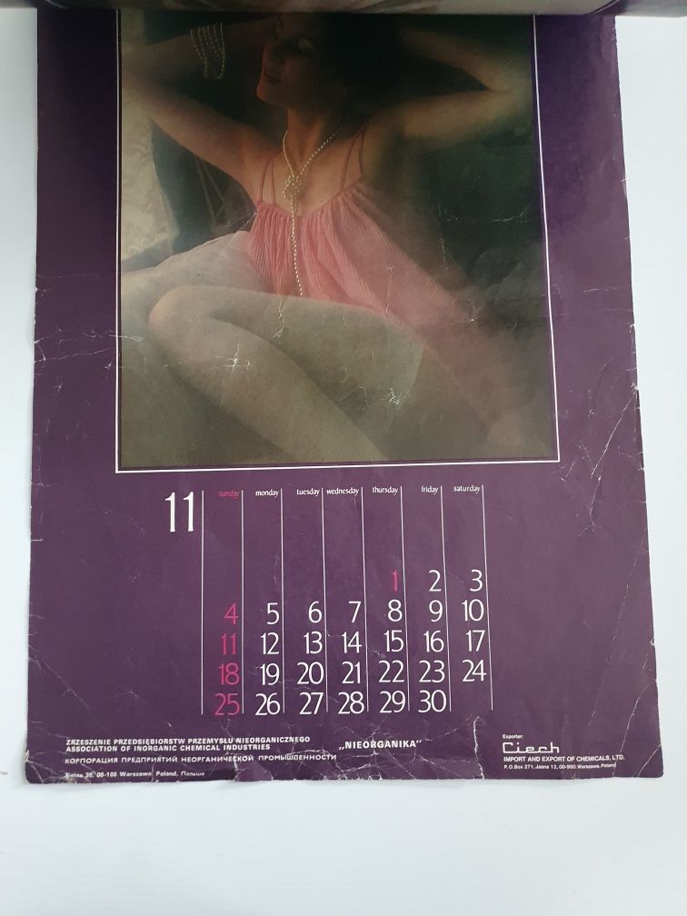 Kalendarz 1984r. z kobietami PRL