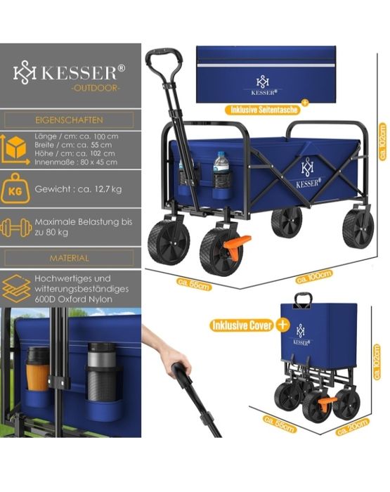 Wózek transportowy składany