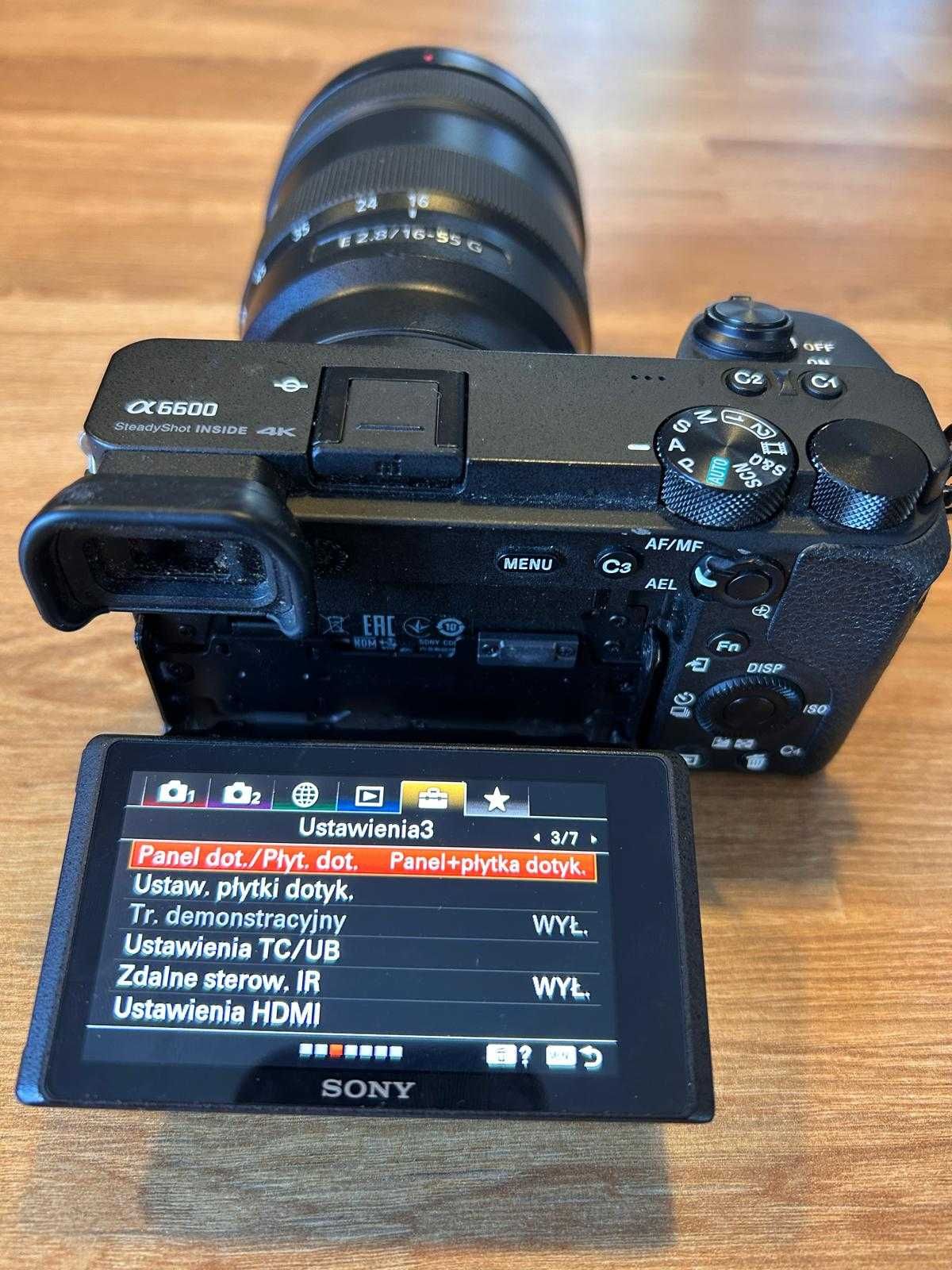 Aparat Sony a6600 + Sony E 16-55mm f/2,8 G – Zestaw Profesjonalny