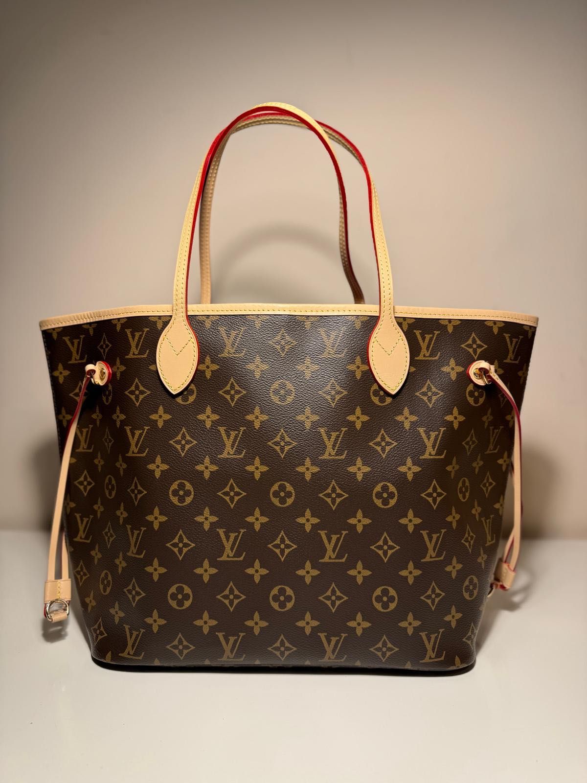 Torebka Louis Vuitton Neverfull MM klasyczny monogram skóra + płótno