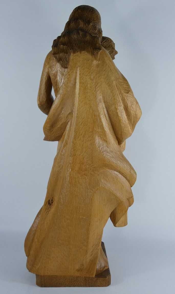 Figura rzeźba MARYJA z Dzieciątkiem Jezus drewno 69 cm Madonna