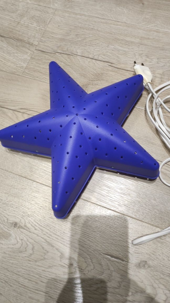 Lampka niebieska Gwiazdka IKEA + żarówka