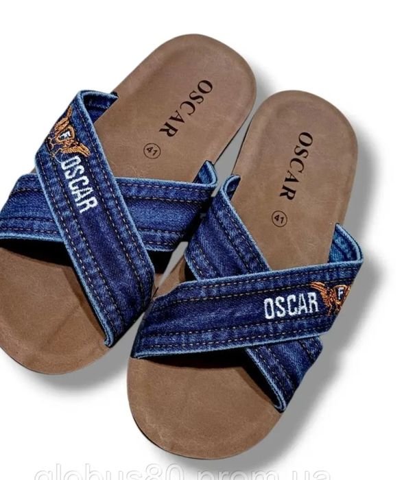 Мужские шлепанцы Oscar из джинса