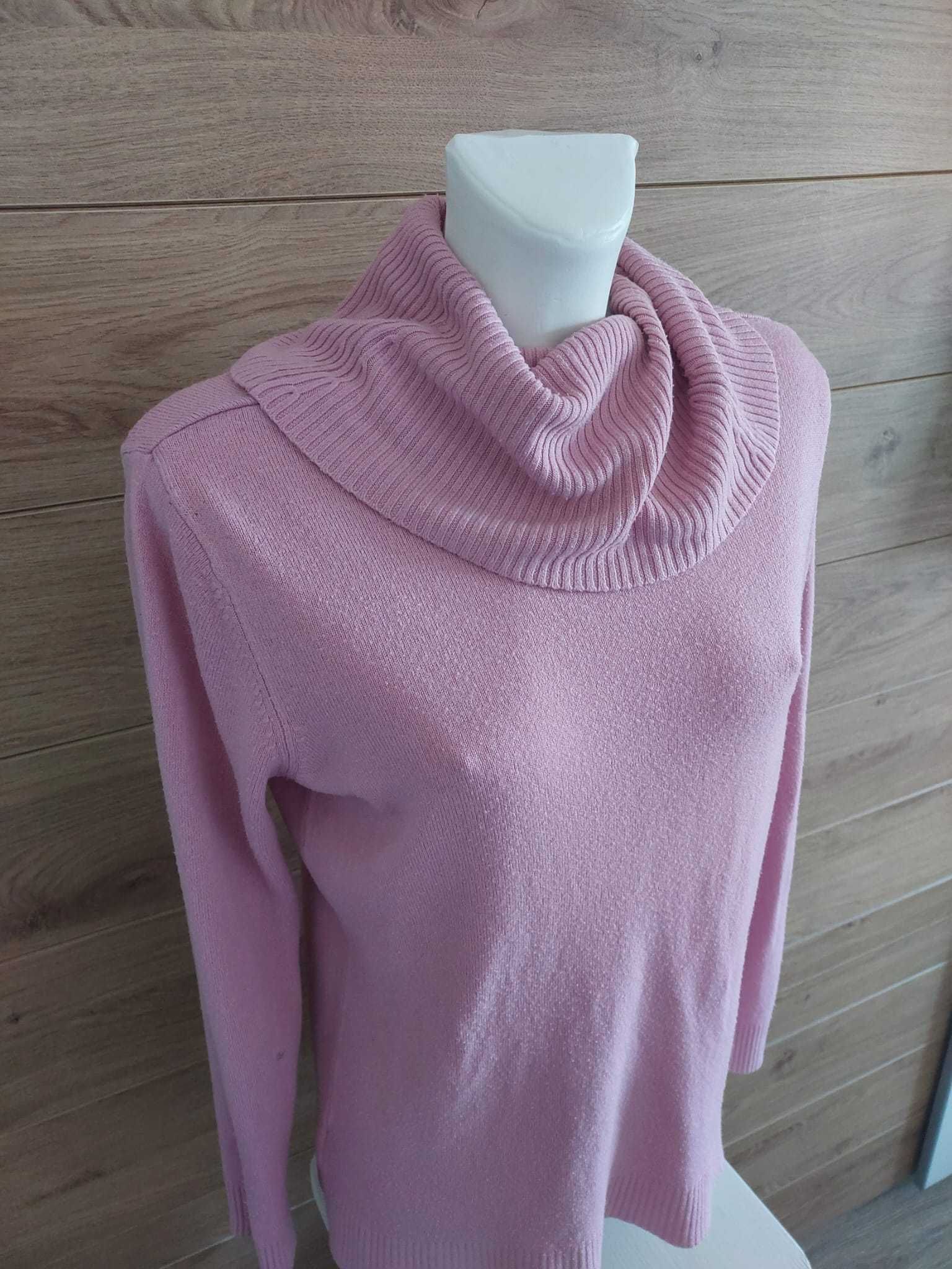 Lekki swetr bluzka CandA C&A roz M 38 40 różowy golf