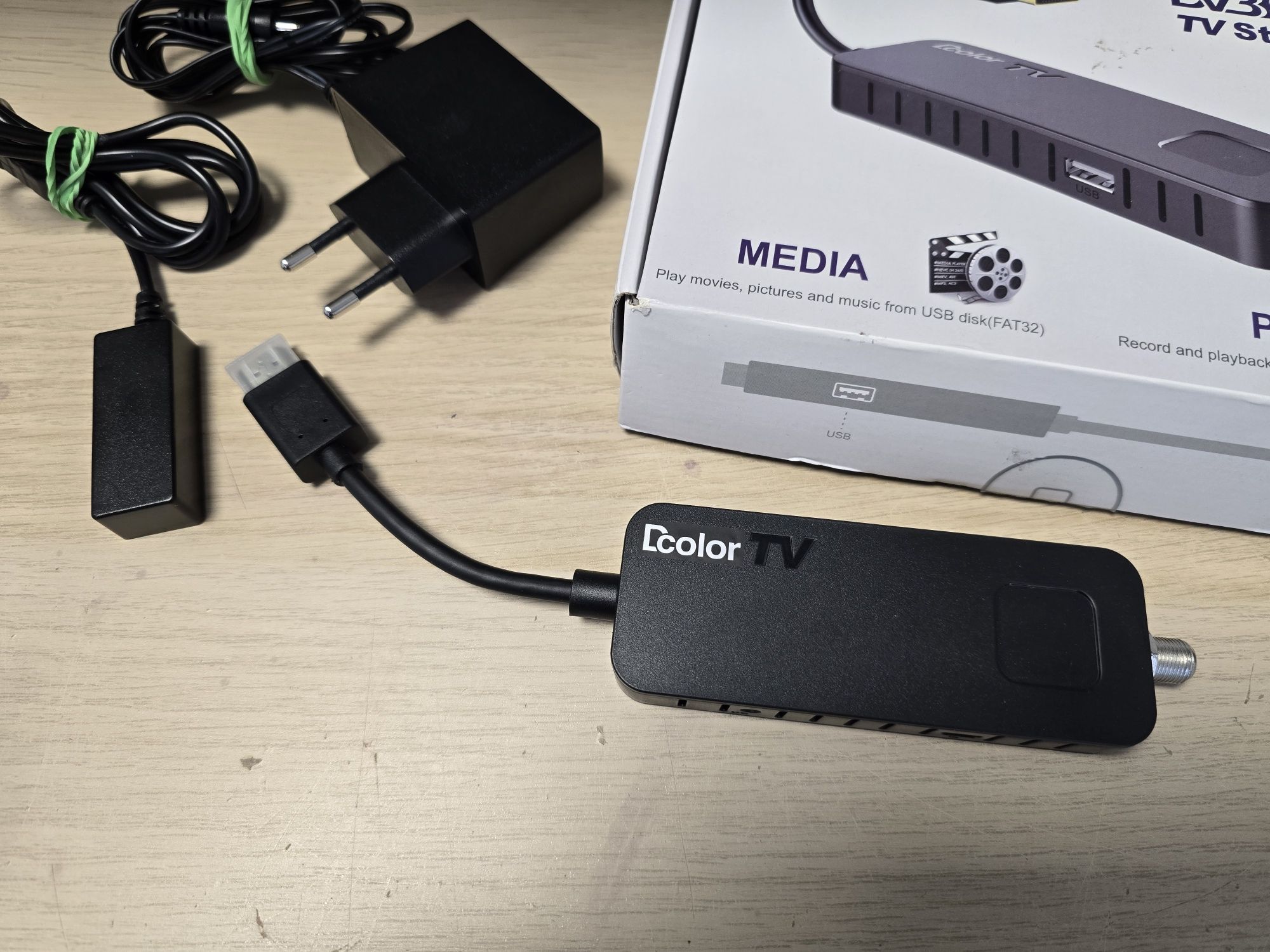 Dekoder dcolor u3mini dvb s2 tv stick komplet