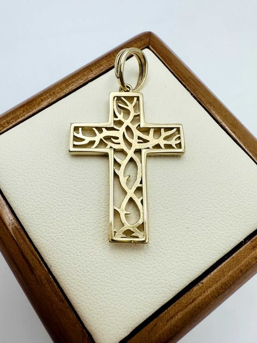 NOWY Złoty krzyżyk z cierniami waga 4,15 g