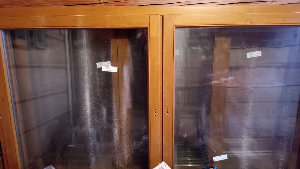 Nowe okna drewniane jasny  dąb