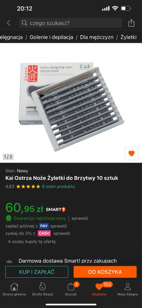 Kai ostrza noże żyletki do brzytwy 10 szt