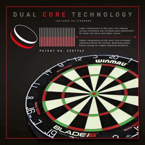 WINMAU blade 6 dual core -profesjonalna tarcza do darta