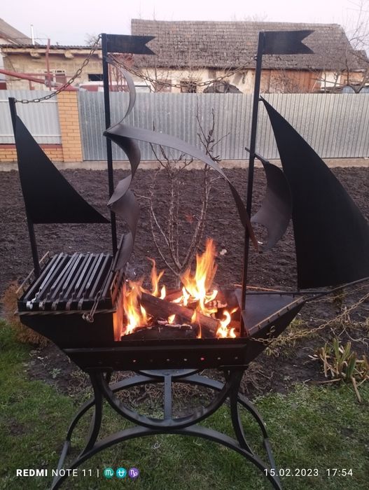Мангал "Корабель,барбекю"Екслюзивна робота 1 у свому родіі
