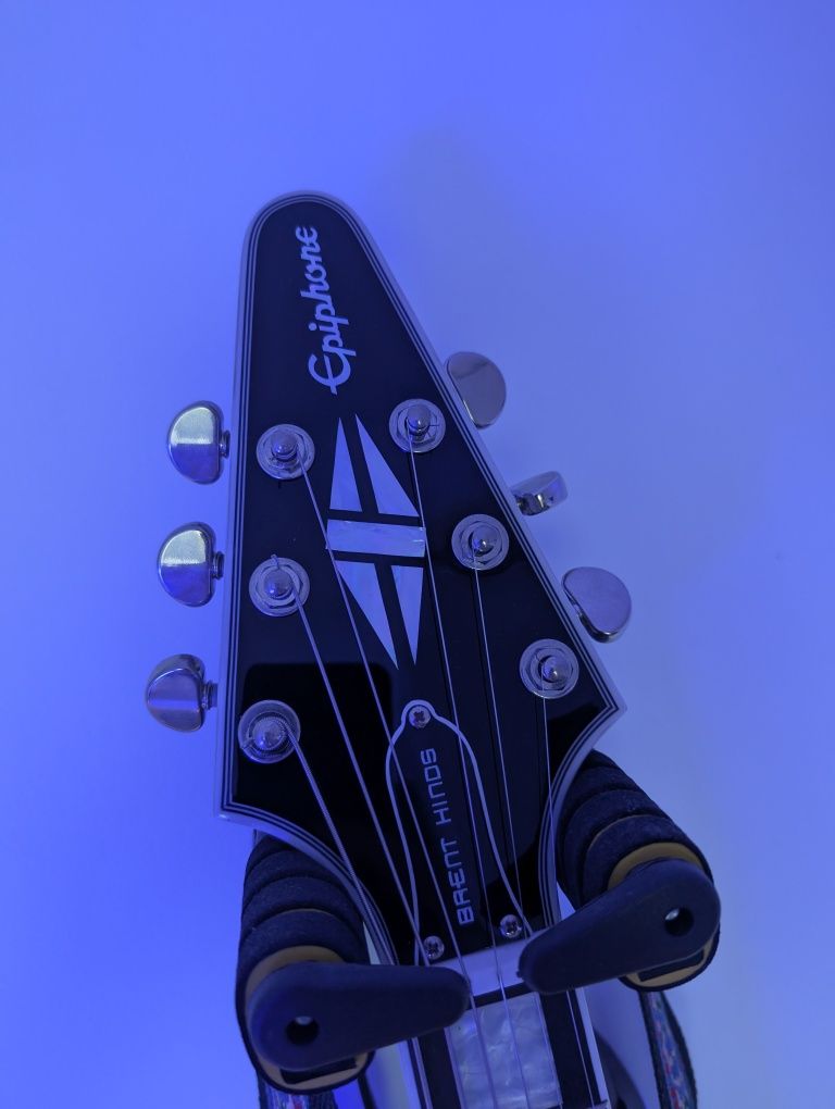 Epiphone Flying V Custom Brent Hinds Mastodon nie Gibson BDB 100% ory