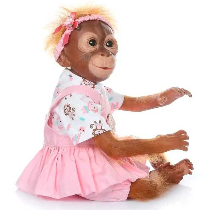 М'яконабивна Лялька Реборн Мавпа Бінго 52 см