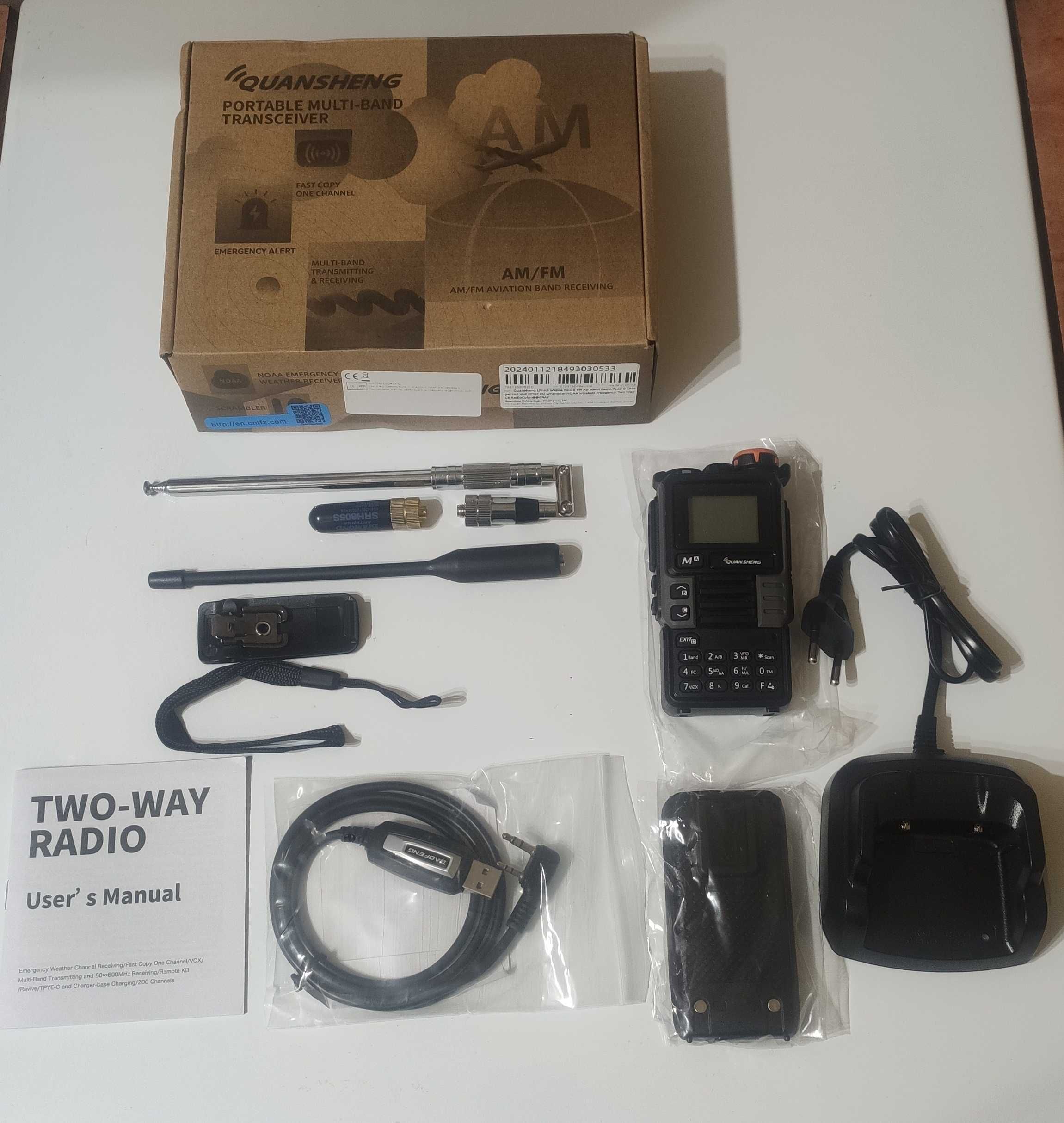 Radiotelefon Quansheng UV-K5 (99) 5W PMR UKF UV-K6 Egzumer zestaw Kłak
