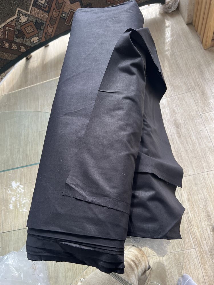 Ткань Ранфорс супер - черная качественный текстиль Турция