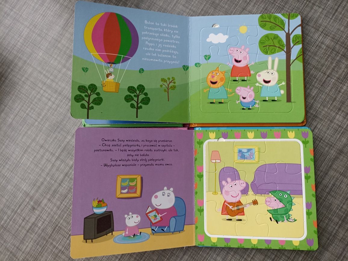 2 książki Świnka Peppa puzzle i kolorowanka