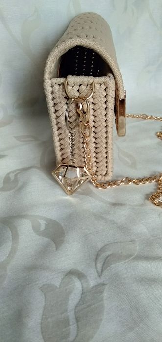 Torebka kopertówka ze sznurka hand made