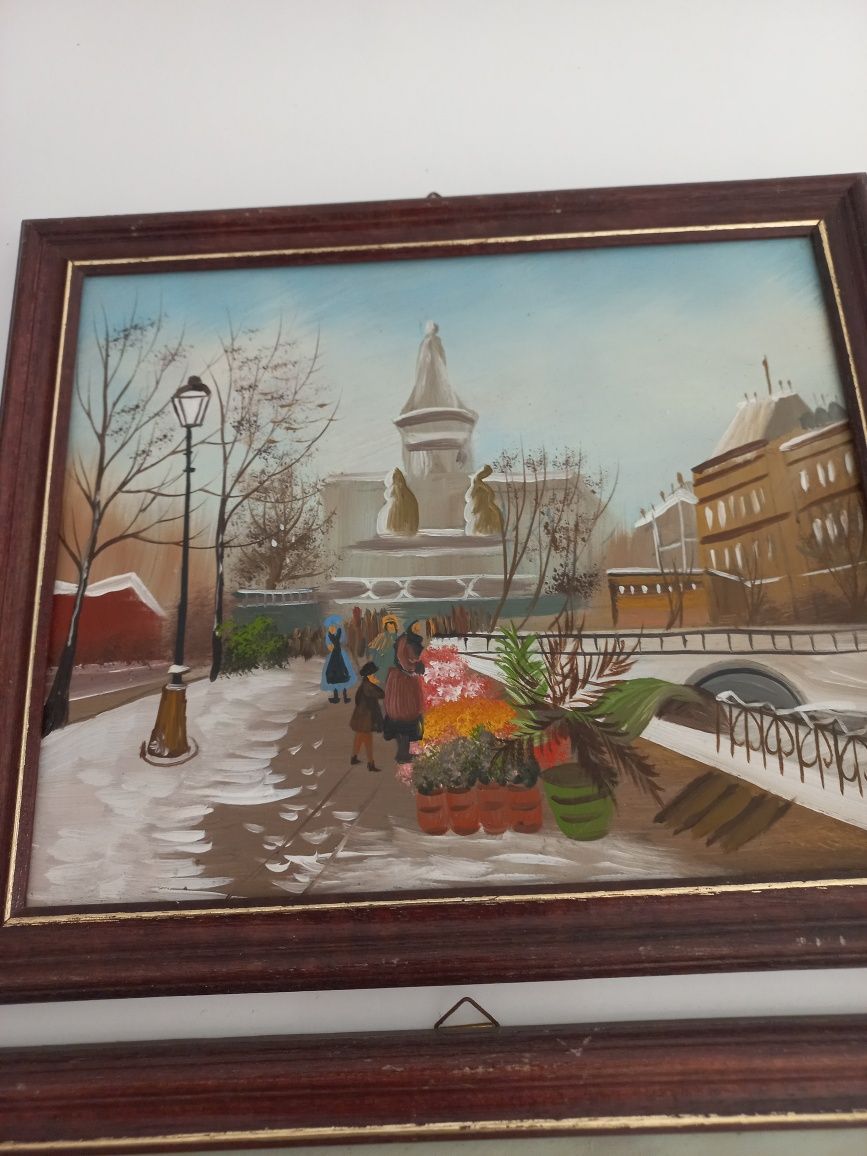 Dois quadros,  pintura a óleo. Impecáveis