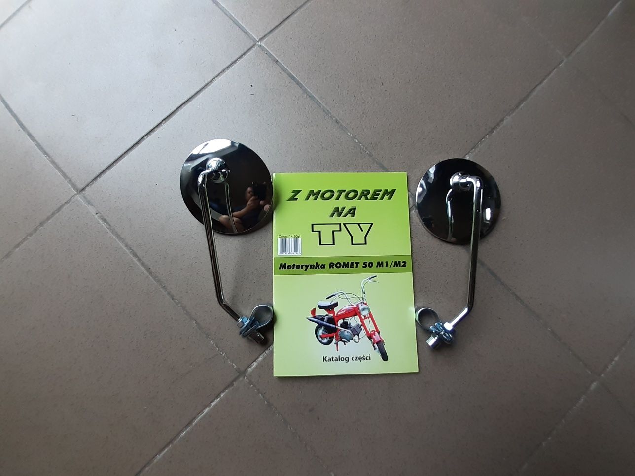 Zestaw instrukcja obsługi katalog czesci+lusterka romet motorynka