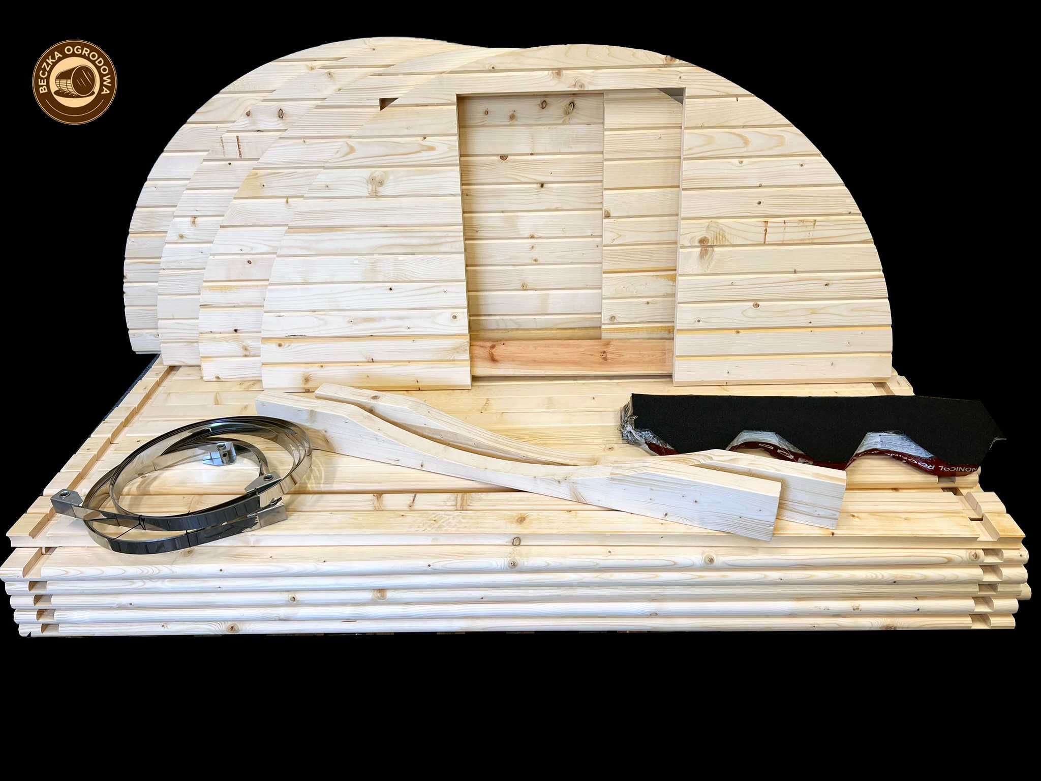 Sauna beczka ogrodowa do złożenia samodzielnego montażu WYSYŁKA 200 cm