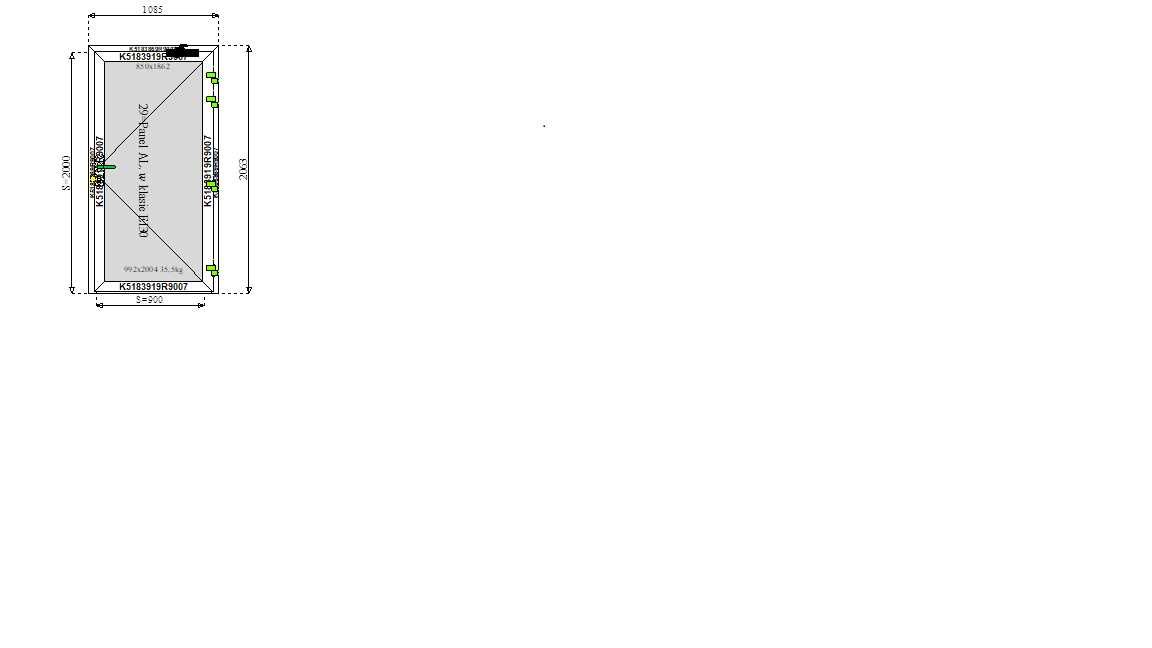 Nowe drzwi przeciwpożarowe 1085,0 x 2062,5