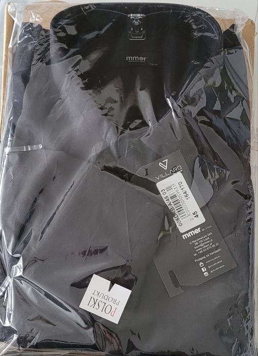 Koszula męska czarna dł.ręk. r. 164 - 170 45-regular