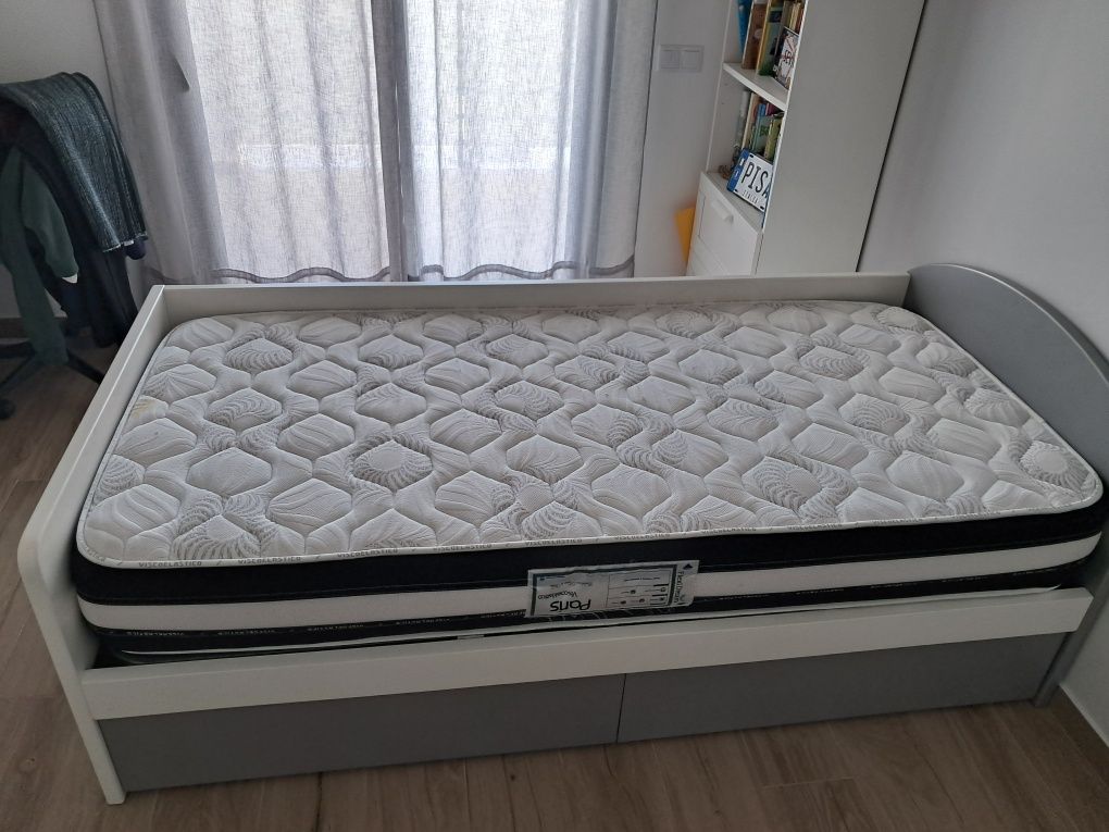 Cama Individual com 2 gavetões