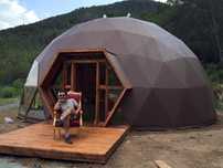 Glamping domek sferyczny kopułowy całoroczny zadaszenie 7m, na wymiar