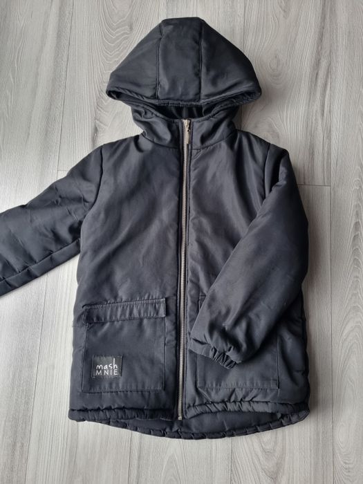 Czarna kurtka zimowa polska marka Mashmnie r. 128-134