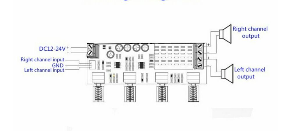 Усилитель звука+ темброблок , цифровой аудио TPA3116 D2. DC 12-24 V.