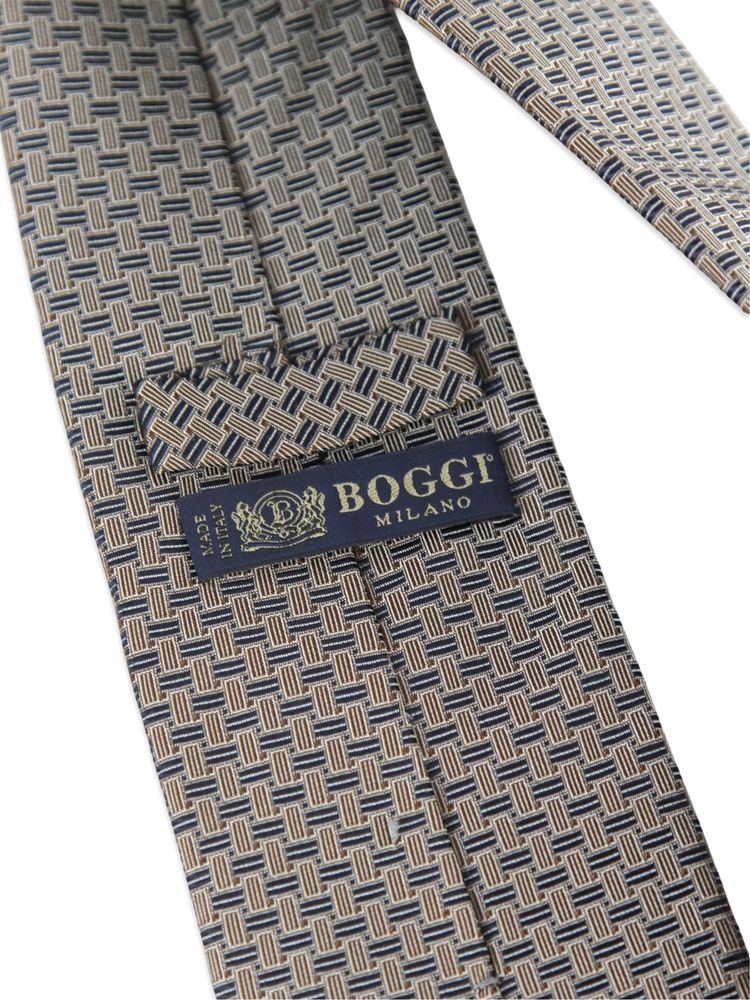 BOGGI MILANO чоловіча жакардова краватка із шовку. Оригінал