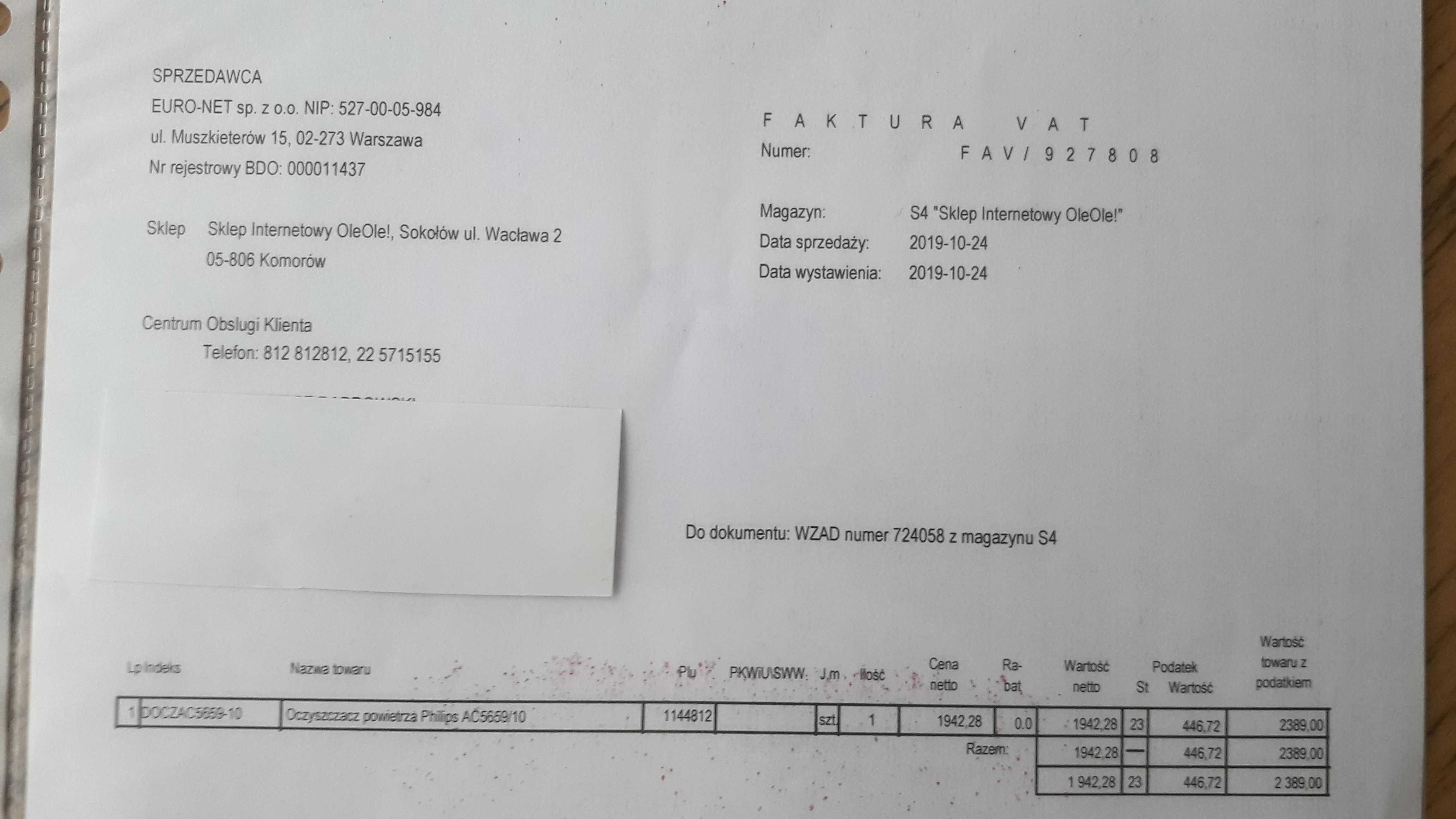 Oczyszczacz powietrza Philips AC5659/10